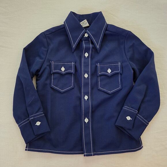 Vintage Other - Vintage 70s Sears Navy Buttondown 4t